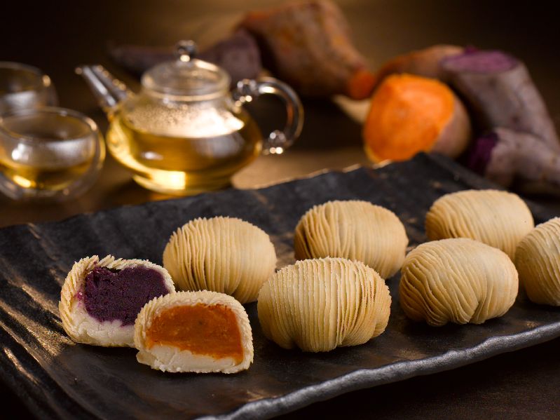 Flaky pastry with Organic Japanese Purple or Golden Sweet Potato