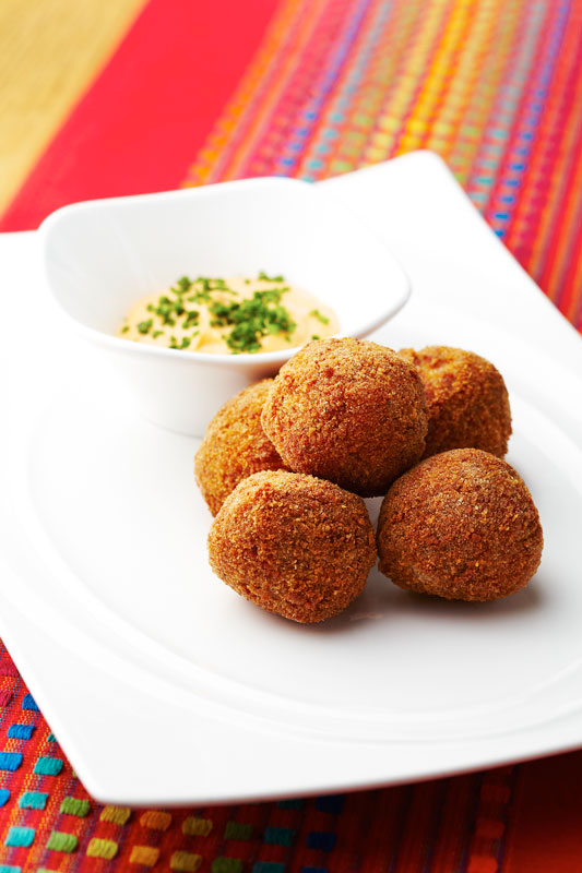 Bolas de Yuca-Deep Fried Cheese Balls With Cassava Mayo