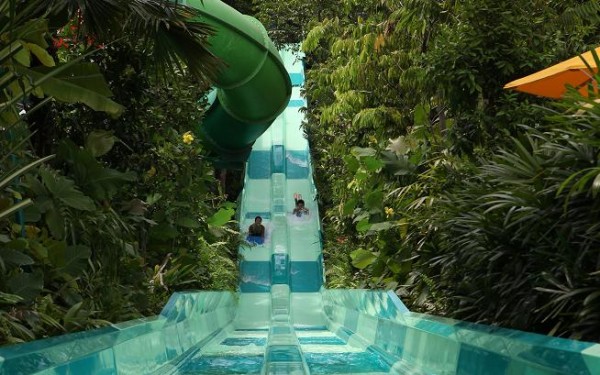 Dueling racer at Adventure Cove Waterpark