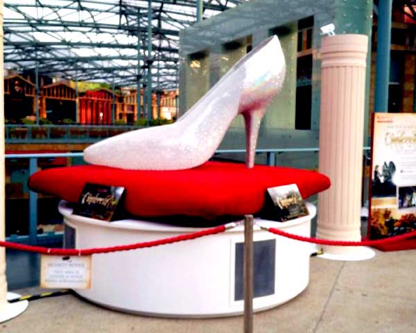 Don't miss the glass slipper installation at the Resort.