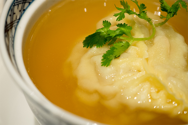 Diced Abalone Soup Dumpling with Prawn